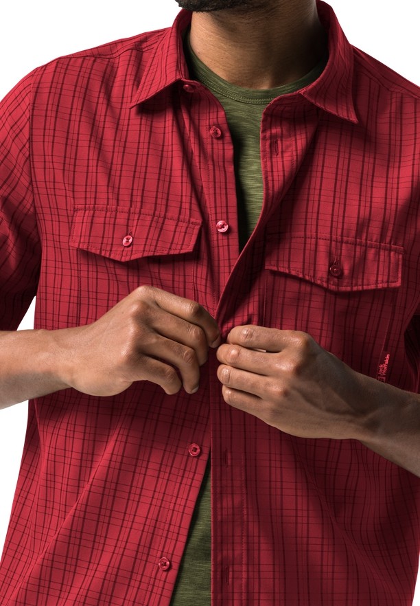 Red Jack Wolfskin Thompson Men Shirts | 32250995