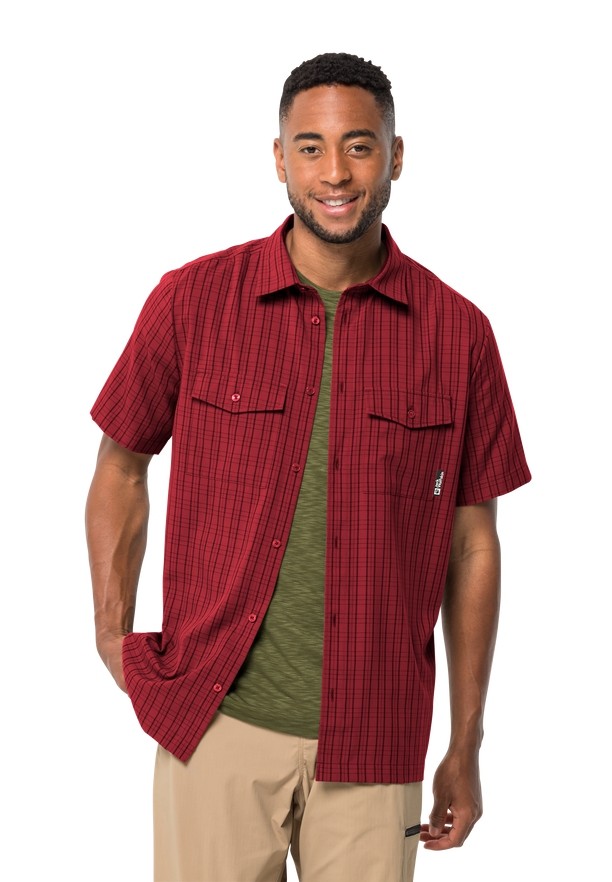 Red Jack Wolfskin Thompson Men Shirts | 32250995