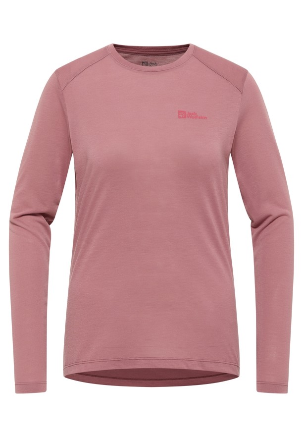 Red Jack Wolfskin Vonnan Ls Women T Shirts | 20623746