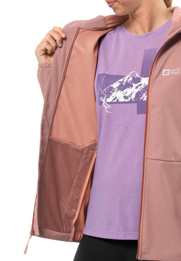 Rose Jack Wolfskin Feldberg Hoody Women Softshell Jackets | 97308729