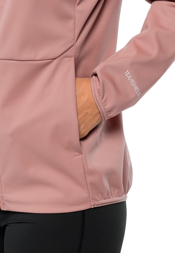 Rose Jack Wolfskin Feldberg Hoody Women Softshell Jackets | 97308729