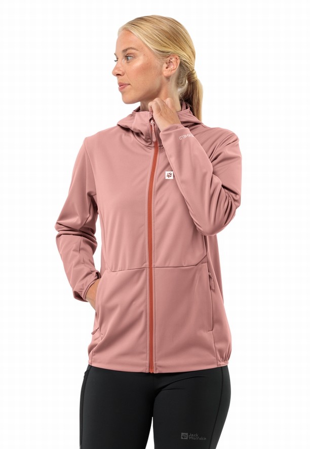 Rose Jack Wolfskin Feldberg Hoody Women Softshell Jackets | 97308729