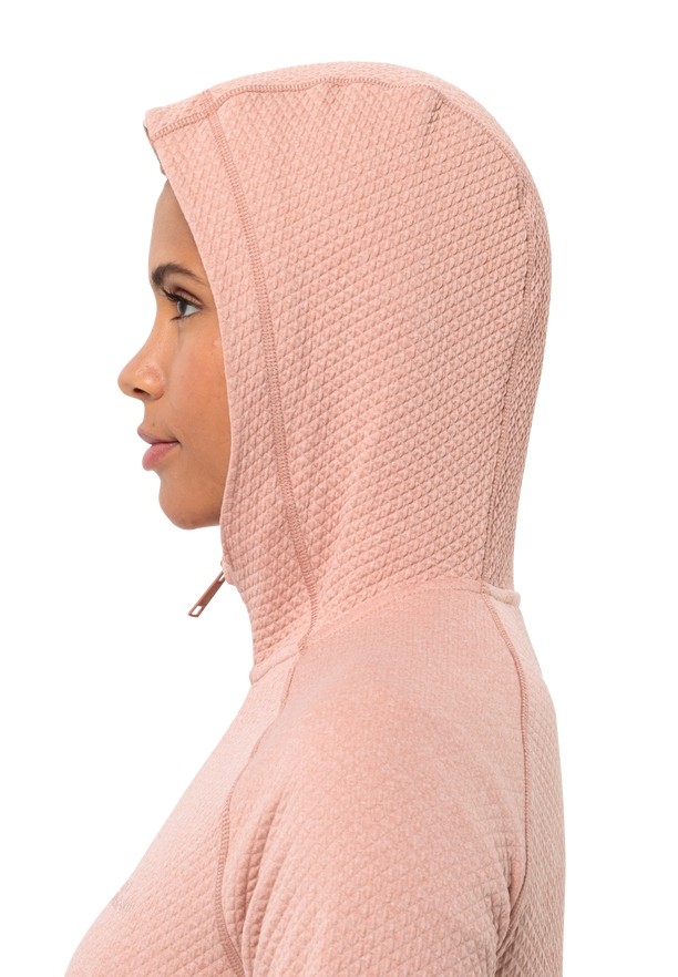 Rose Jack Wolfskin Fernweh Hooded Women Fleece Jackets | 21161448