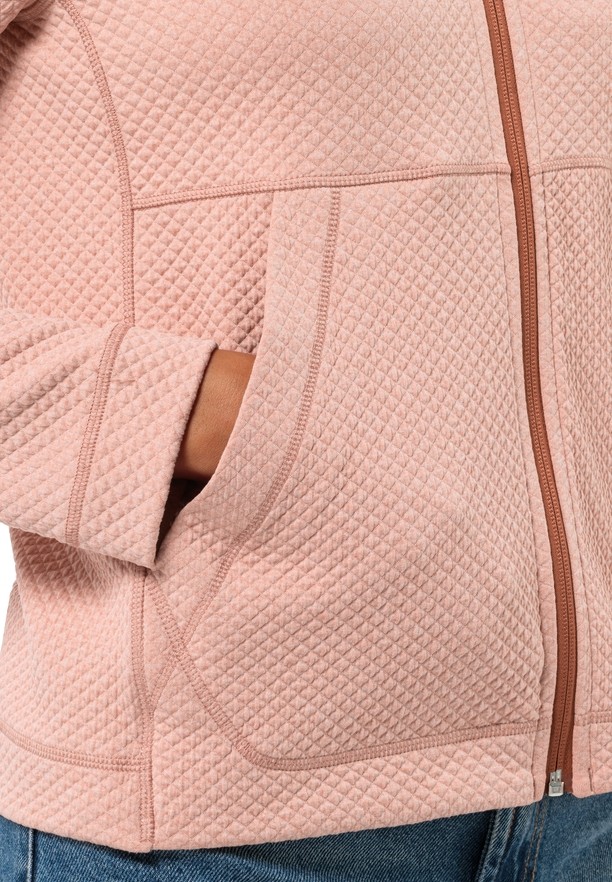 Rose Jack Wolfskin Fernweh Hooded Women Fleece Jackets | 21161448