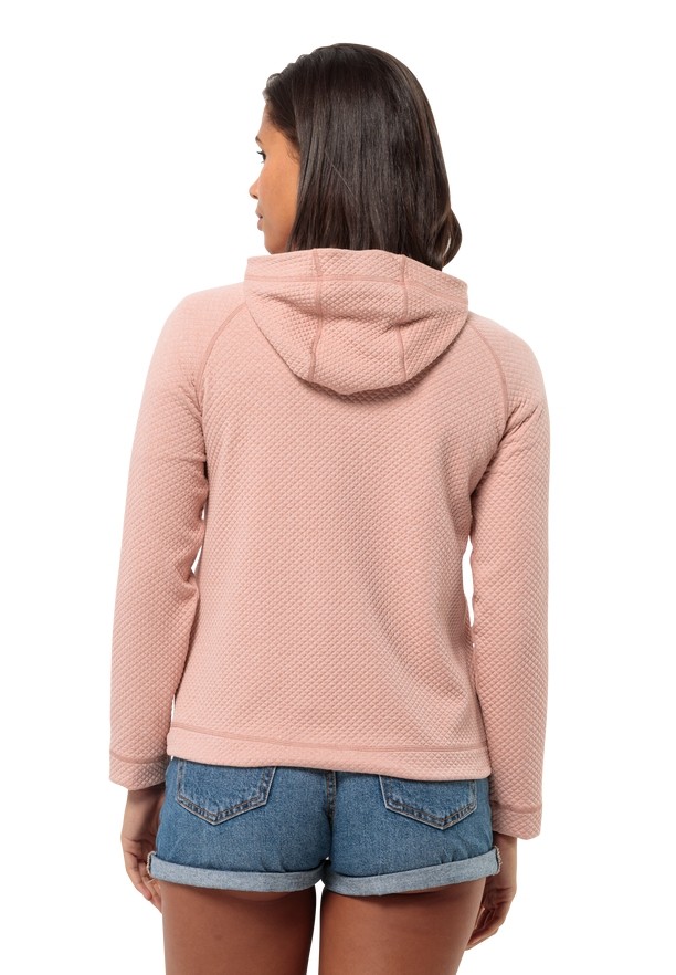 Rose Jack Wolfskin Fernweh Hooded Women Fleece Jackets | 21161448