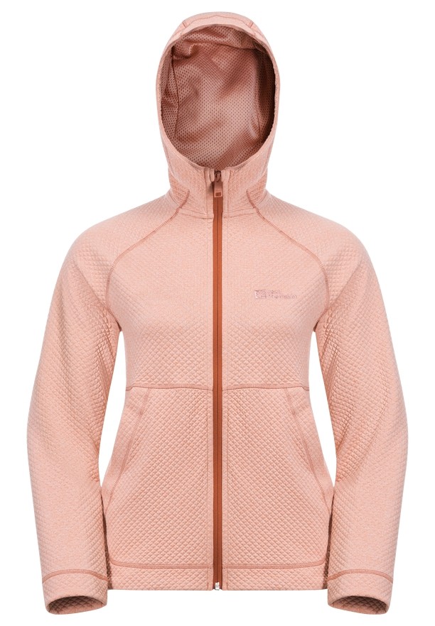 Rose Jack Wolfskin Fernweh Hooded Women Fleece Jackets | 21161448
