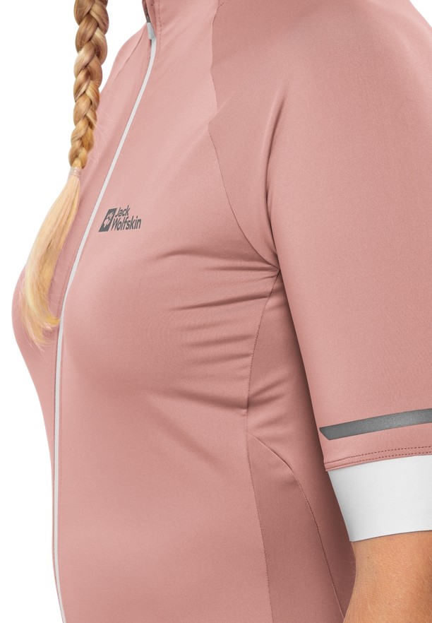 Rose Jack Wolfskin Gravex Fz S/s W Bike Women T Shirts | 97770400