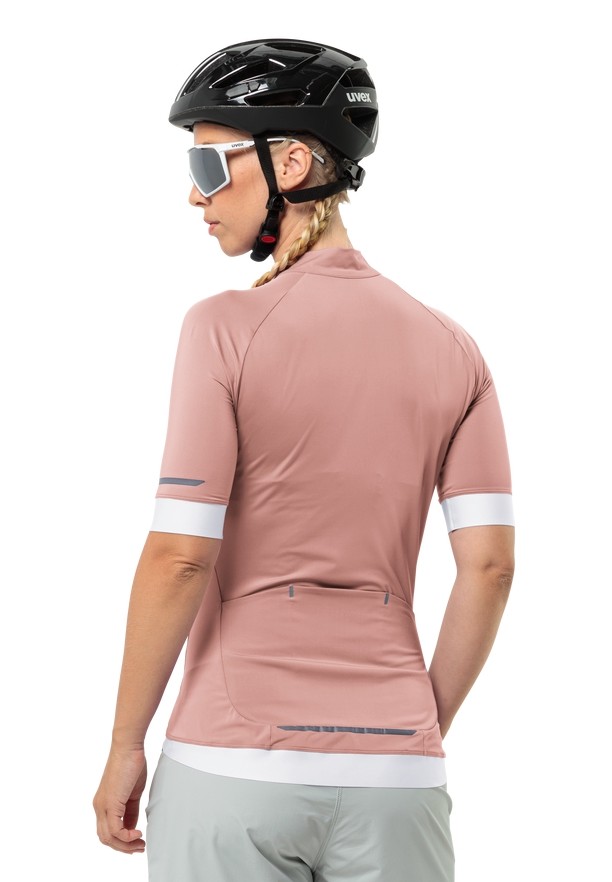 Rose Jack Wolfskin Gravex Fz S/s W Bike Women T Shirts | 97770400