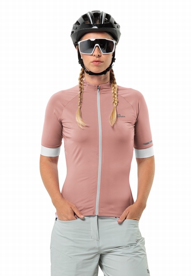 Rose Jack Wolfskin Gravex Fz S/s W Bike Women T Shirts | 97770400