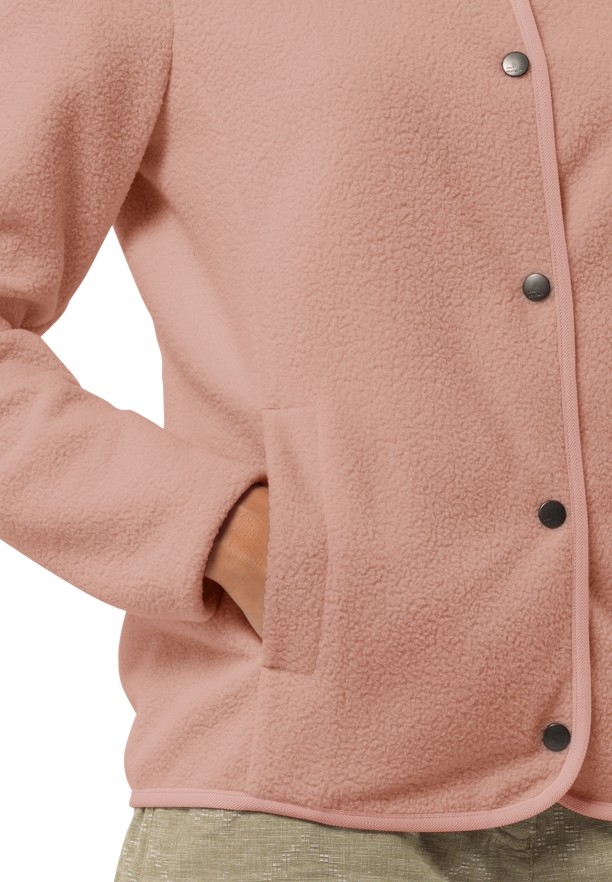 Rose Jack Wolfskin Light Curl Women Fleece Jackets | 56667552