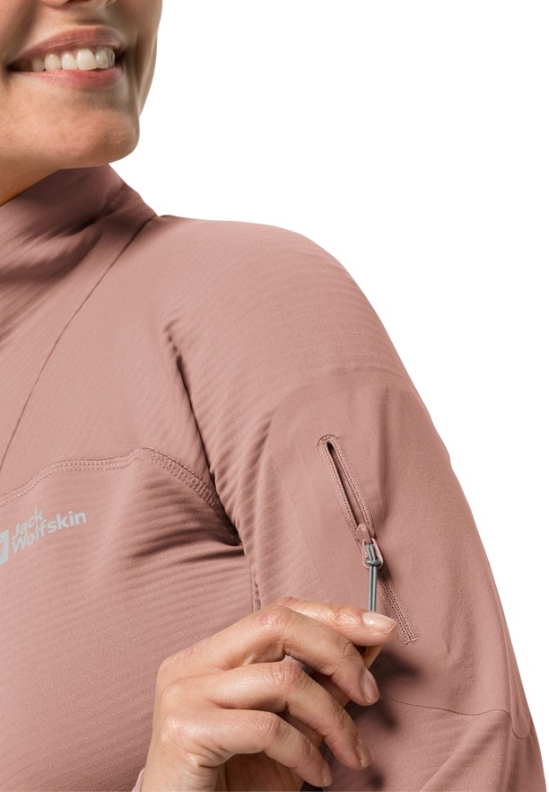 Rose Jack Wolfskin Prelight Fz Women Fleece Jackets | 58699868