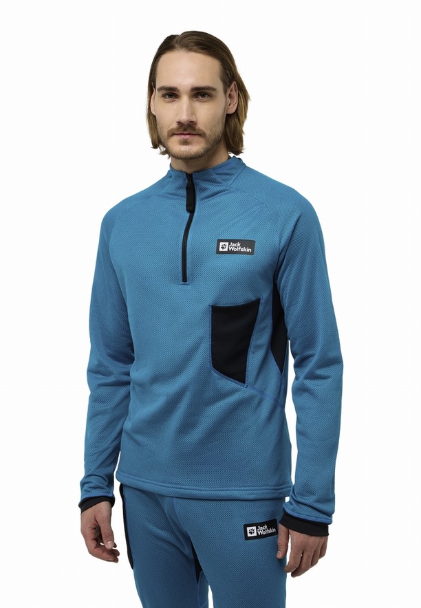 Turquoise Jack Wolfskin Expdn Octa Hz Men T Shirts | 51649981
