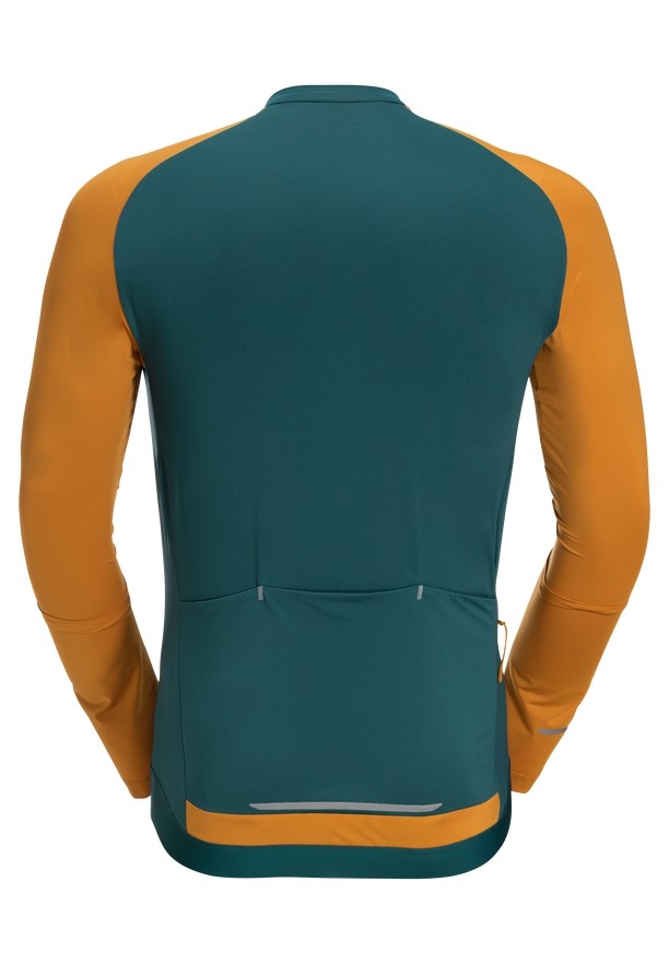 Turquoise Jack Wolfskin Gravex Fz L/s Men T Shirts | 49221619