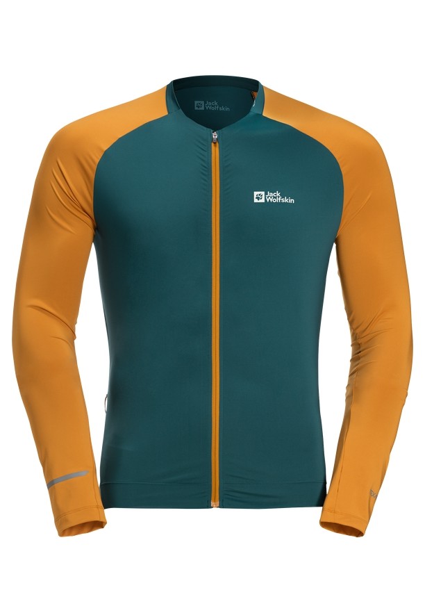 Turquoise Jack Wolfskin Gravex Fz L/s Men T Shirts | 49221619