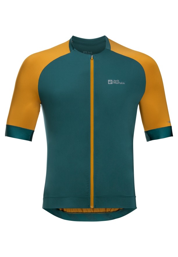 Turquoise Jack Wolfskin Gravex Fz S/s Men T Shirts | 92771475