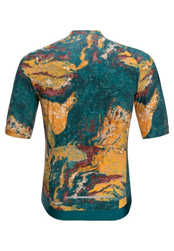 Turquoise Jack Wolfskin Gravex Printed Fz S/s Men T Shirts | 63063104