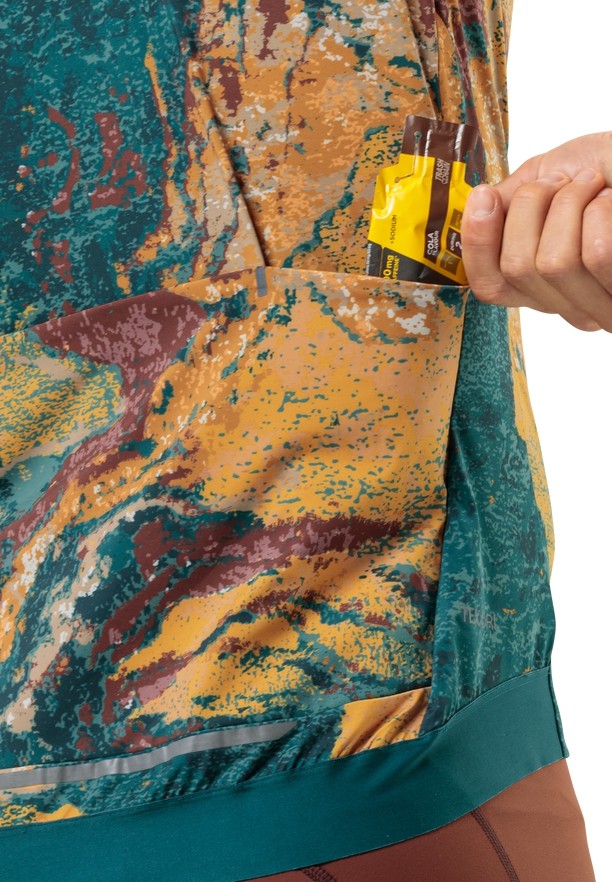 Turquoise Jack Wolfskin Gravex Printed Fz S/s Men T Shirts | 63063104