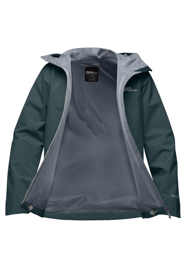 Turquoise Jack Wolfskin Highest Peak 3l Men Rain Jackets | 16345152