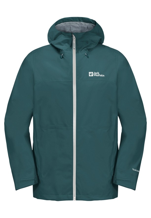 Turquoise Jack Wolfskin Highest Peak 3l Men Rain Jackets | 16345152