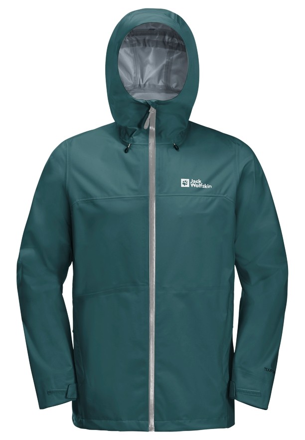 Turquoise Jack Wolfskin Highest Peak 3l Men Rain Jackets | 16345152