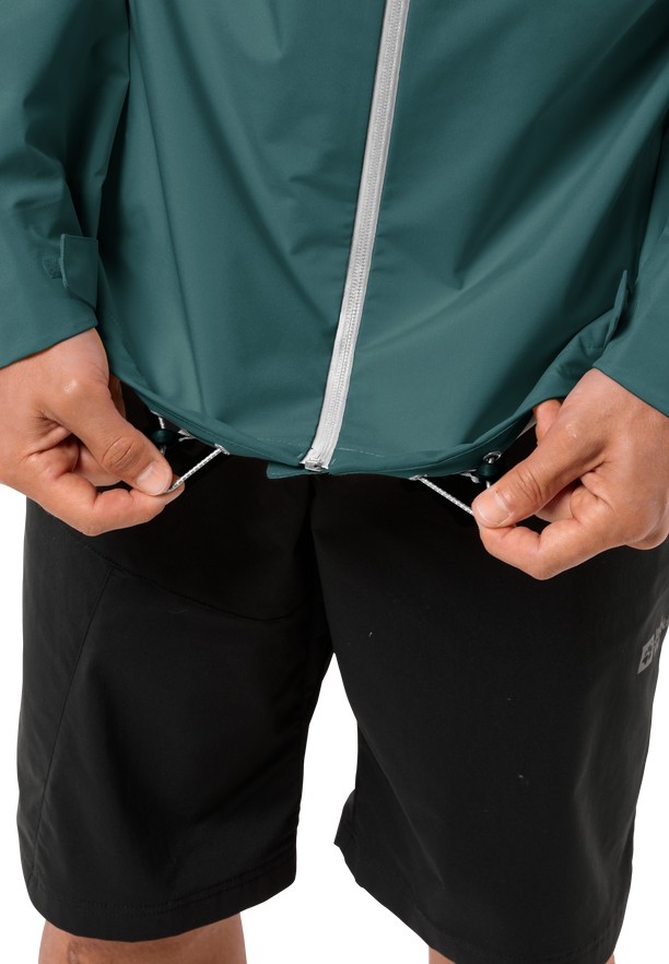 Turquoise Jack Wolfskin Highest Peak 3l Men Rain Jackets | 16345152