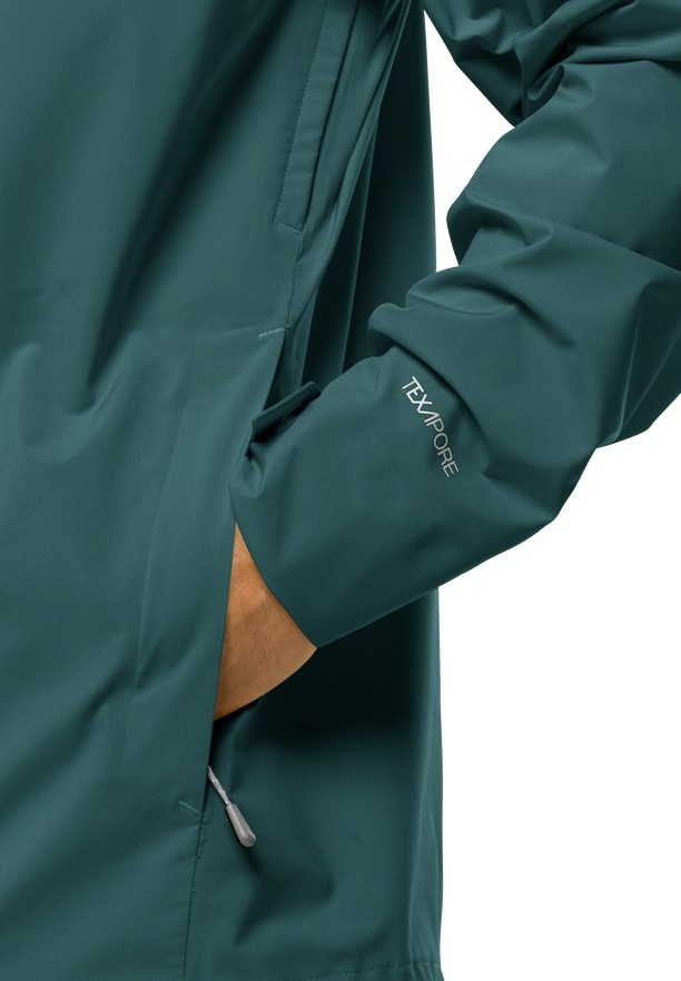 Turquoise Jack Wolfskin Highest Peak 3l Men Rain Jackets | 16345152
