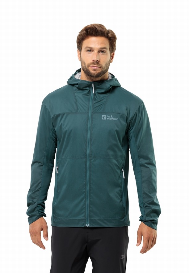 Turquoise Jack Wolfskin Prelight Alpha Men Jackets | 80785966