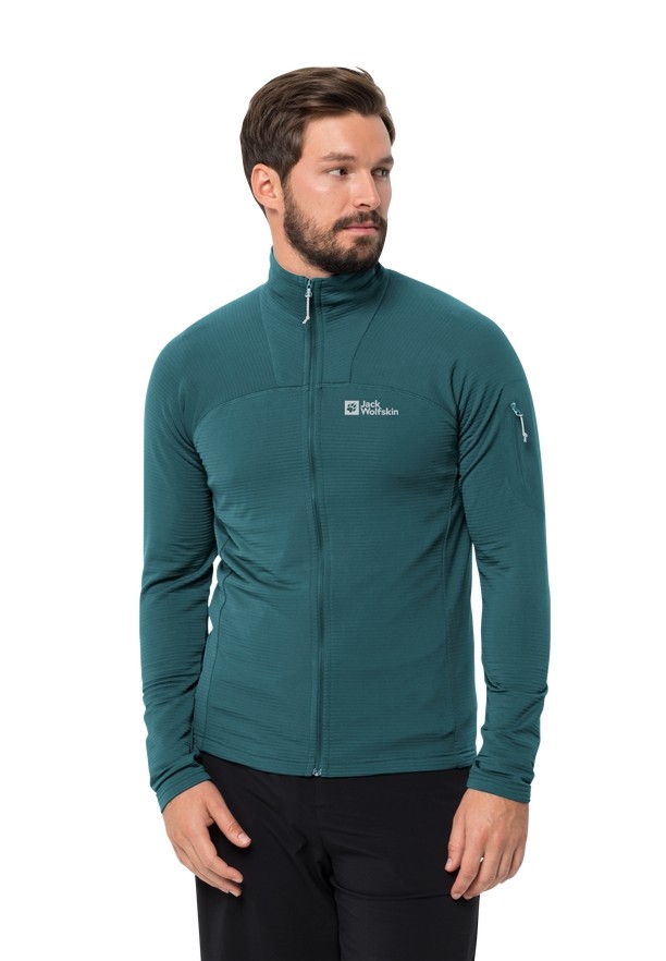 Turquoise Jack Wolfskin Prelight Fz Men Fleece Jackets | 82382908
