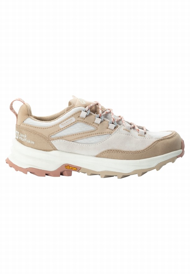 White Jack Wolfskin Cyrox Texapore Low Women Hiking Shoes | 13392299