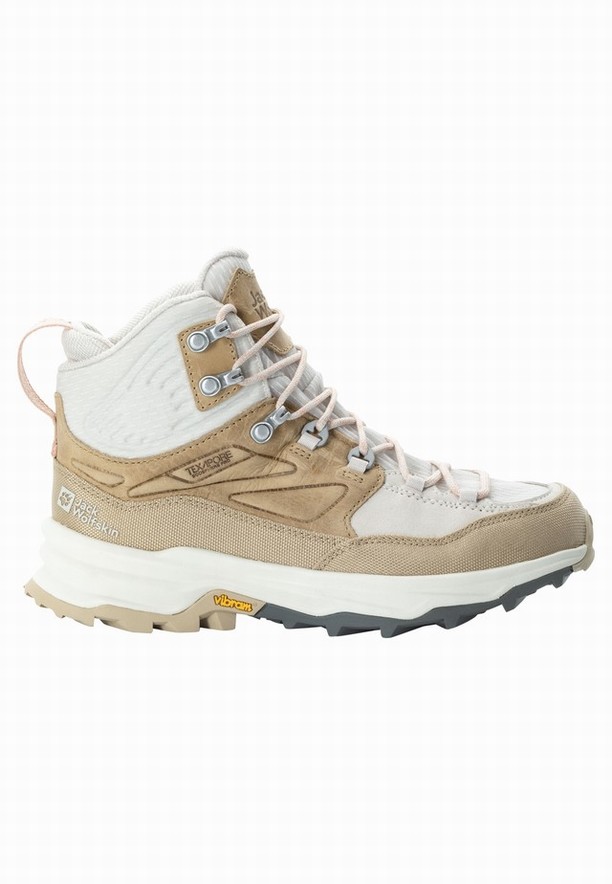 White Jack Wolfskin Cyrox Texapore Mid Women Hiking Shoes | 46174154