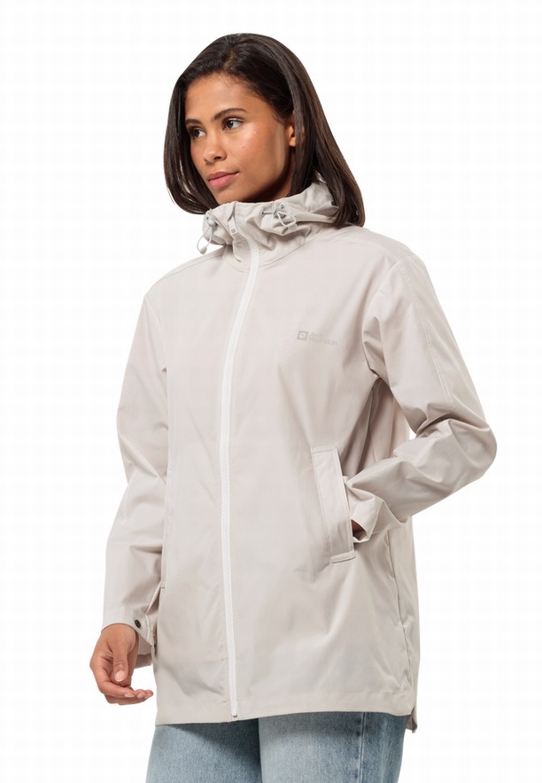 White Jack Wolfskin Desert Wind Women Softshell Jackets | 52653879
