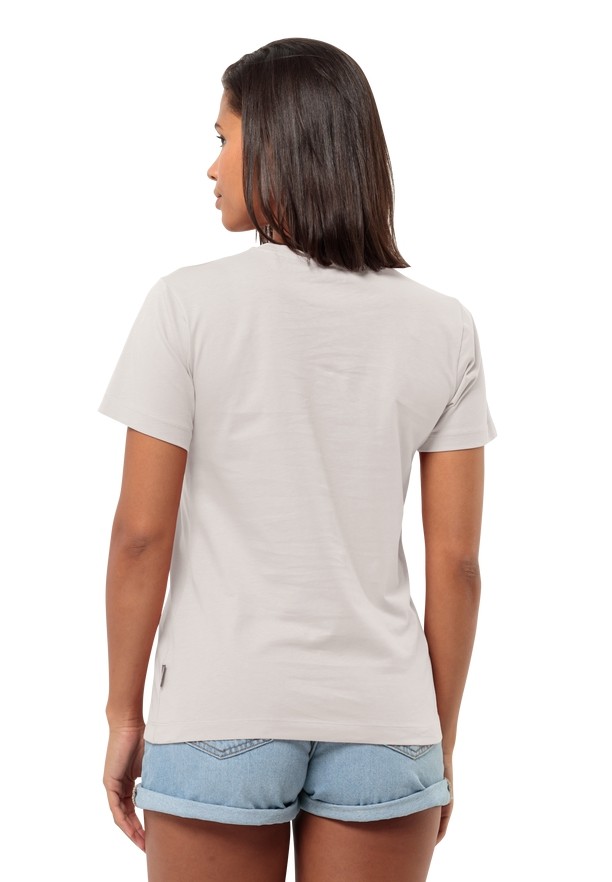 White Jack Wolfskin Discover Heart Women T Shirts | 80128165