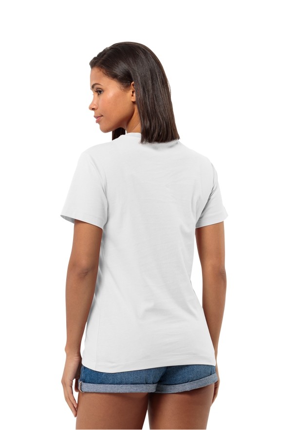White Jack Wolfskin Essential Women T Shirts | 80617421