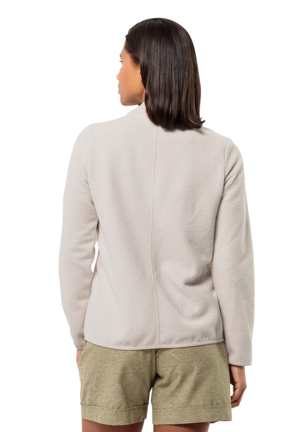 White Jack Wolfskin Light Curl Women Fleece Jackets | 97041650