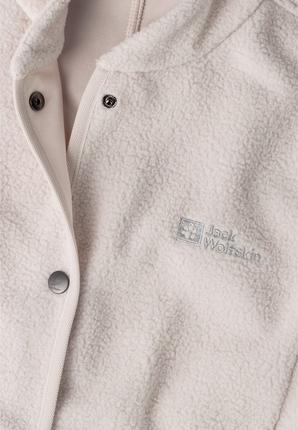 White Jack Wolfskin Light Curl Women Fleece Jackets | 97041650