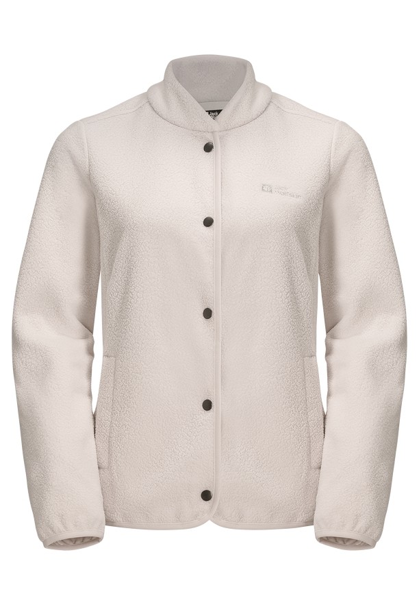 White Jack Wolfskin Light Curl Women Fleece Jackets | 97041650
