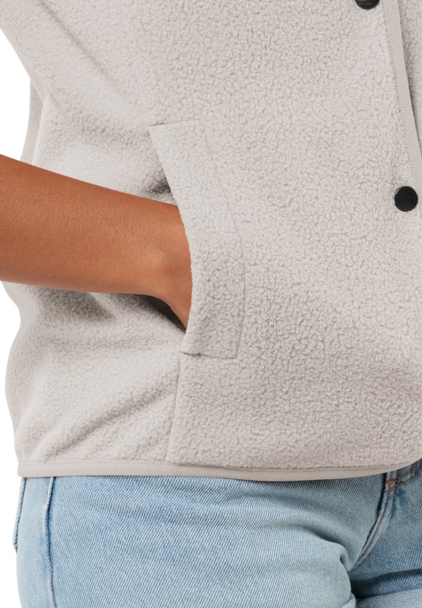 White Jack Wolfskin Light Curl Women Vest | 78423741