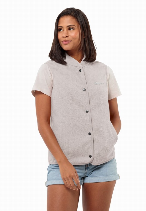 White Jack Wolfskin Light Curl Women Vest | 78423741