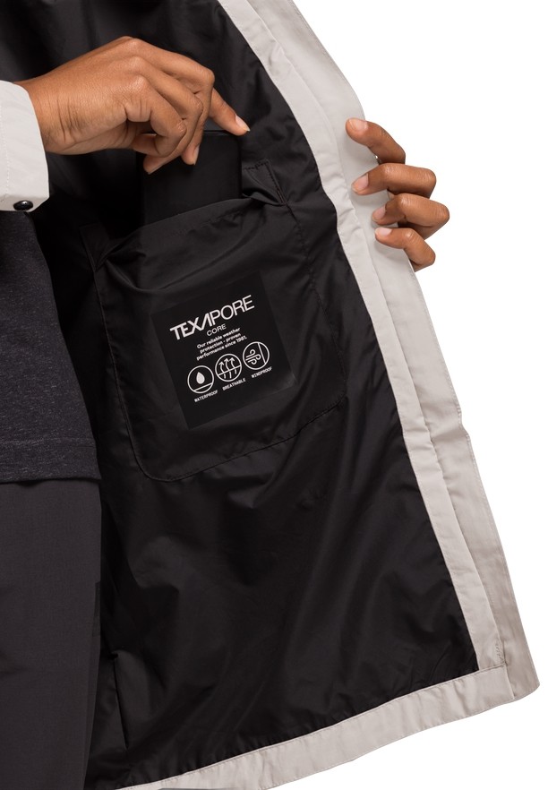White Jack Wolfskin Norden Port Women Raincoat | 45239877