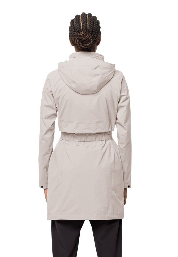 White Jack Wolfskin Norden Port Women Raincoat | 45239877