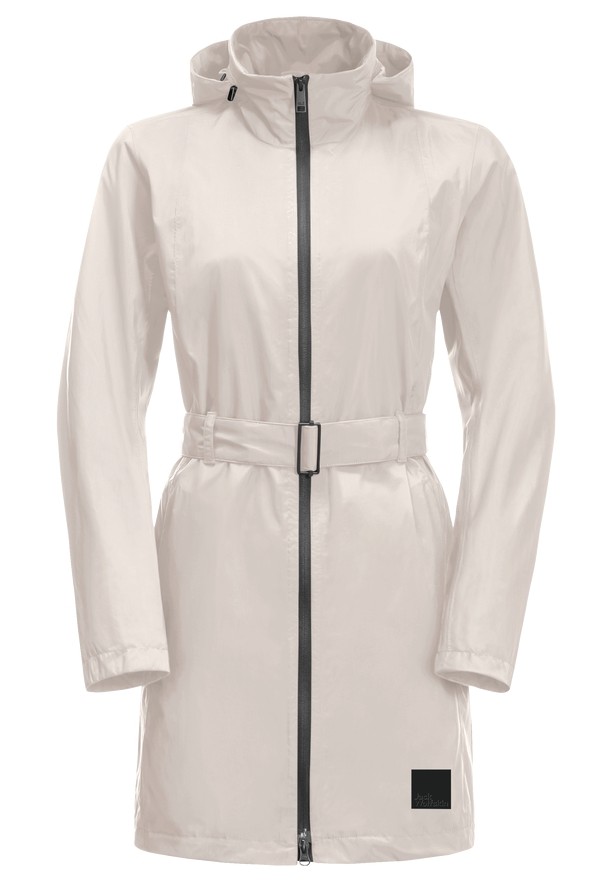 White Jack Wolfskin Norden Port Women Raincoat | 45239877