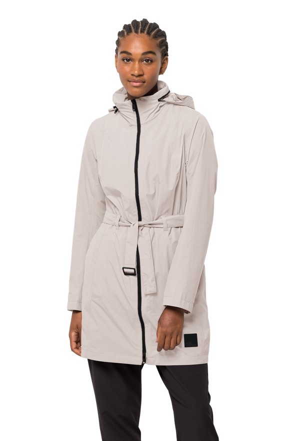 White Jack Wolfskin Norden Port Women Raincoat | 45239877