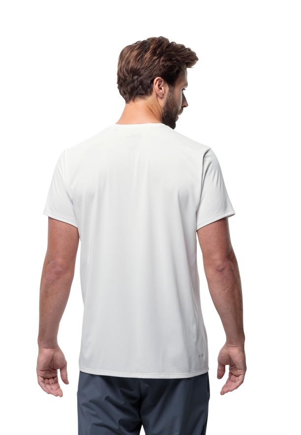 White Jack Wolfskin Prelightrail Men T Shirts | 95981739