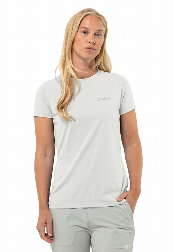 White Jack Wolfskin Prelightrail Women T Shirts | 22935922