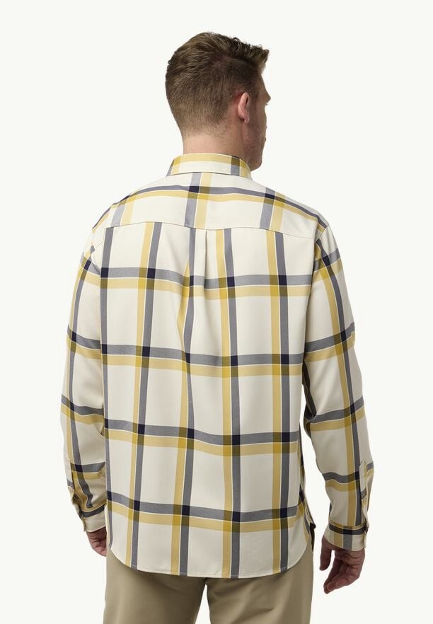 White Jack Wolfskin Steinwand Men Shirts | 23603229