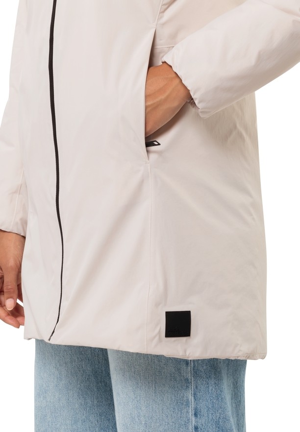 White Jack Wolfskin Textor Women Coats | 77825155