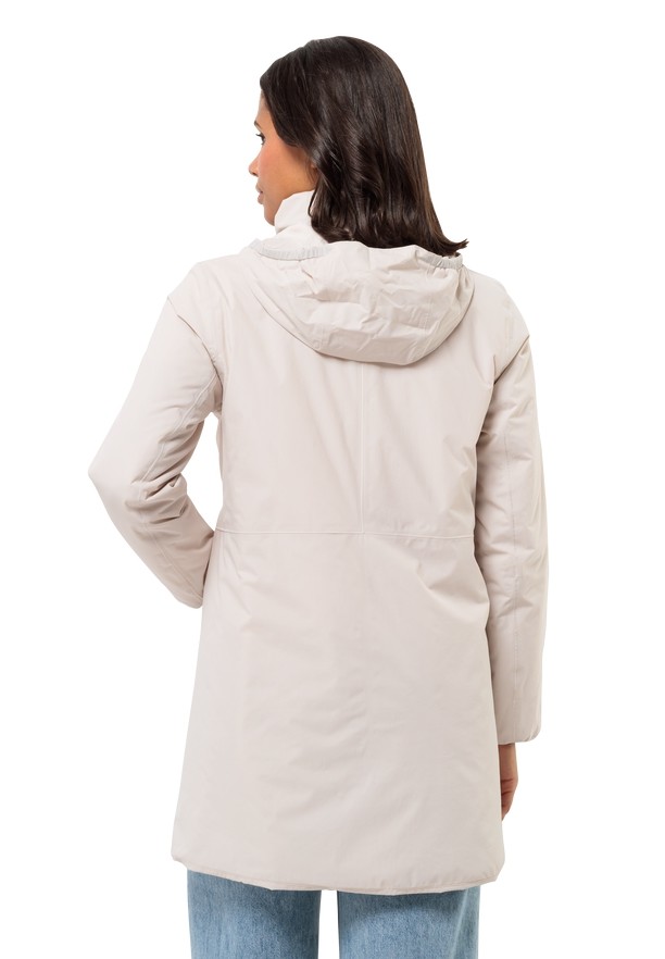 White Jack Wolfskin Textor Women Coats | 77825155