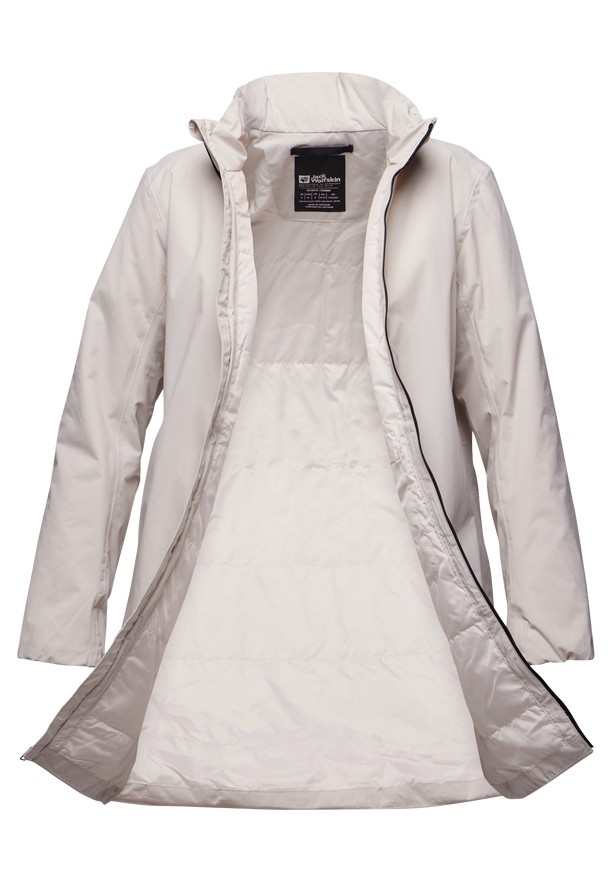 White Jack Wolfskin Textor Women Coats | 77825155