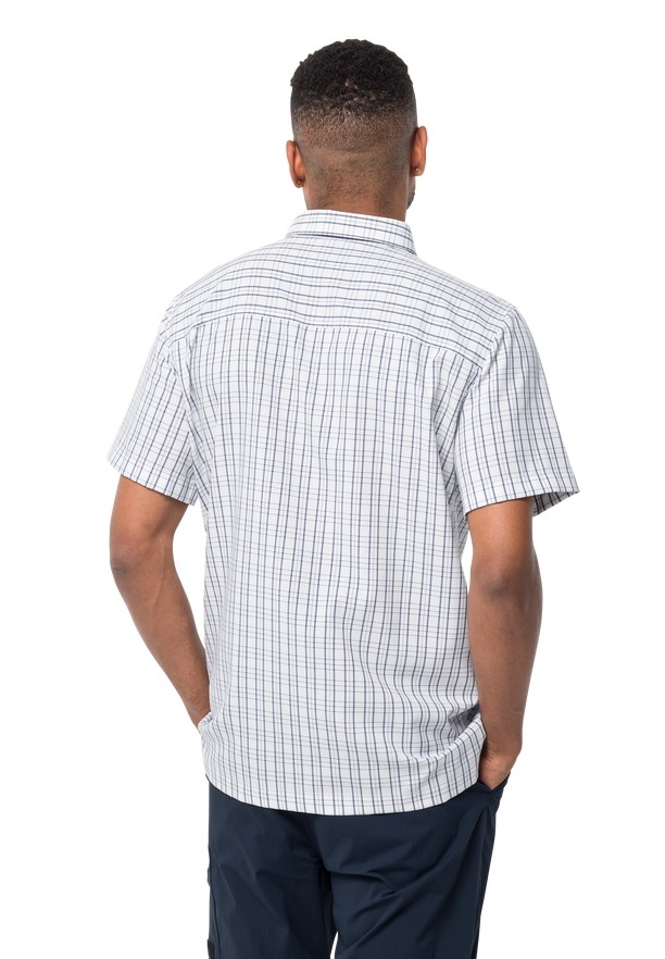 White Jack Wolfskin Thompson Men Shirts | 73597137