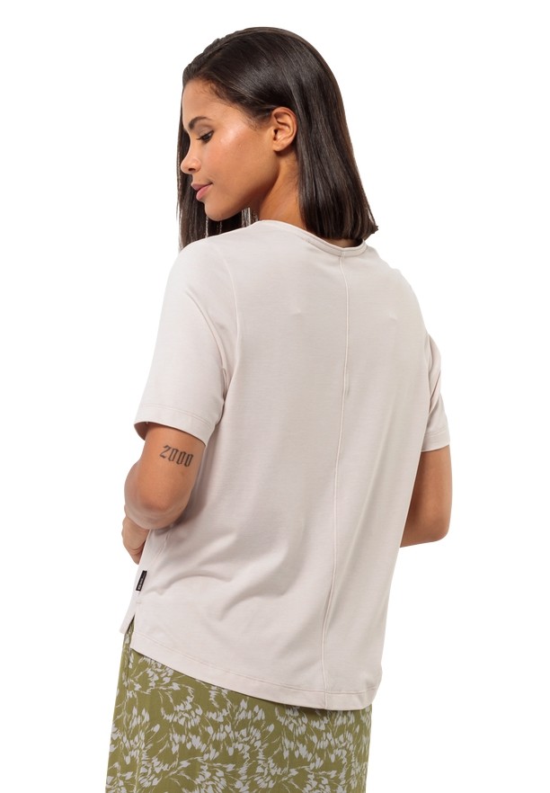 White Jack Wolfskin Travel Women T Shirts | 92303727
